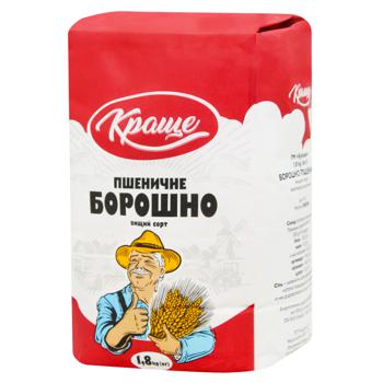 Борошно пшеничне Краще вищиц сорт 1,8кг - купити, ціни на ULTRAMARKET - фото 1