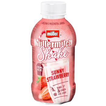 Напиток молочный Muller Shake Клубничный чизкейк 3,3% 400г