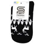 Шкарпетки жіночі Premier Socks махра олені чорні розмір 23-25