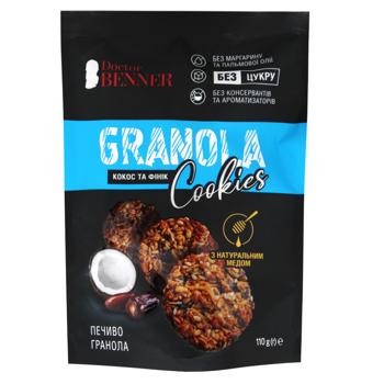 Печенье гранола Doctor Benner Кокос и финик 110г - купить, цены на NOVUS - фото 1