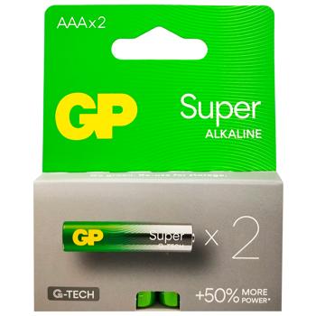 Batteries GP Super Alkaline 24A LR03 AAA 2pcs - buy, prices for - photo 3