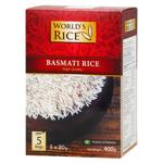 World's Rice Basmati Rice Long-grained in Bags 400g