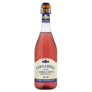 Cavicchioli Lambrusco Rosato dell'Emilia IGT Dolce Rose Semisweet Sparkling Wine 7.5% 0.75l - buy, prices for MasterZoo - photo 1
