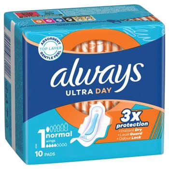 Always Ultra Normal 1 Sanitary Pads 10pcs - buy, prices for ULTRAMARKET - photo 2