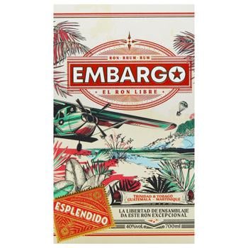 Ром Embargo Anejo Esplendido Ron Extra 40% 0,7л - купити, ціни на WINETIME - фото 3