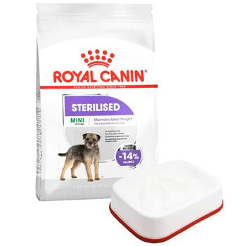 Корм сухий Royal Canin Mini Sterilized Adult для стерилізованих собак малих порід із зайвою вагою 3кг + миска - купити, ціни на MasterZoo - фото 1