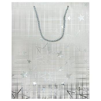 Пакет подарунковий Зірки 10331-47 26х32х10см - купити, ціни на Чудо Маркет - фото 1