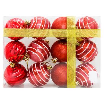 Прикраса куля Merry Christmas PVC 12шт 6527-P1-235 - купити, ціни на ULTRAMARKET - фото 3