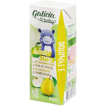 Galicia Baby Apple-Pear Children's Juice with Pulp 200ml - buy, prices for ULTRAMARKET - photo 1
