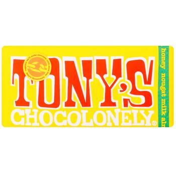 Молочний шоколад з медом та мигдальною нугою ТМ TONY'S 180 г - купити, ціни на WINETIME - фото 1