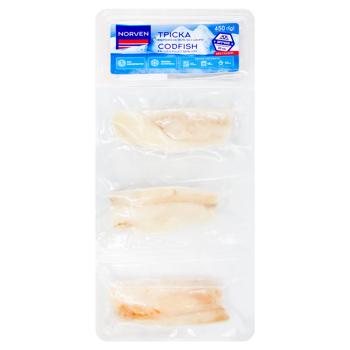 Филе Norven трески без кожи мороженое 450г - купить, цены на Auchan - фото 1