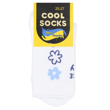 Cool Socks Set of High Women's Socks with Pattern s.25-27 White 3 pairs - buy, prices for NOVUS - photo 1