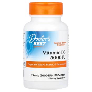 Doctor's Best Vitamin D3 5000 IU 180 softgels