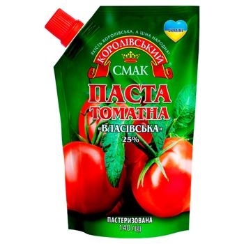 Korolivskyi Smak Tomato Paste 25% 140g - buy, prices for Auchan - photo 1