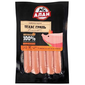 Alan Texas Grill Sausages High Grade 200g - buy, prices for Supermarket "Kharkiv" - photo 1