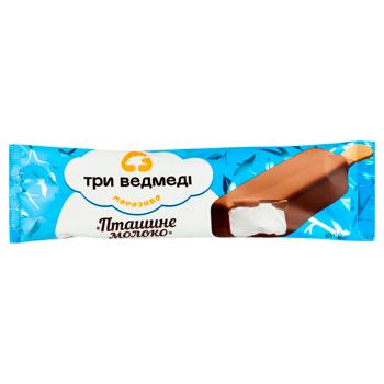 Морозиво Три Ведмеді Пташине молоко в молочному шоколаді 60г - купити, ціни на КОСМОС - фото 1