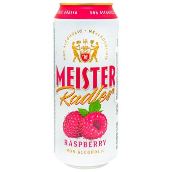 Пиво Meister Radler Raspberry з малиновим лимонадом безалкогольне 0,5л - купити, ціни на Чудо Маркет - фото 1