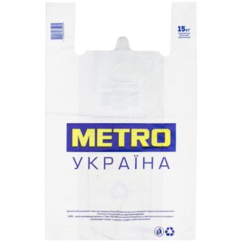 Metro Polyethylene Bag with Logo 50µm 45x74cm - buy, prices for METRO - photo 1