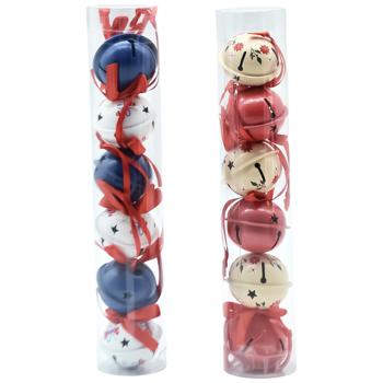 Actuel Decoration Bells with Flowers and Bows 4cm 6pcs in assortment - buy, prices for Auchan - photo 1