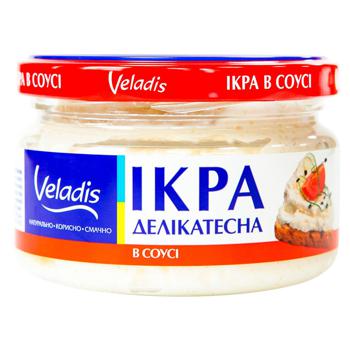 Veladis Capelin Caviar Delicacy in Sauce 160g - buy, prices for Auchan - photo 1