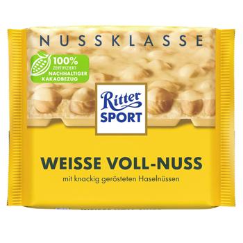 Ritter Sport White Chocolate with Whole Nuts 100g