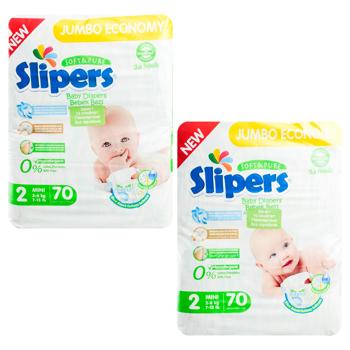 Slipers J-202 Mini Jumbo 2 Diapers 3-6kg 70pcs - buy, prices for Tavria V - photo 1