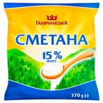 Сметана ГаличанськА 15% 370г