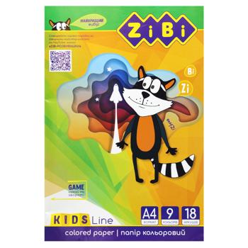 Набор цветной бумаги ZiBi 9цветов 18листов - купить, цены на - фото 2