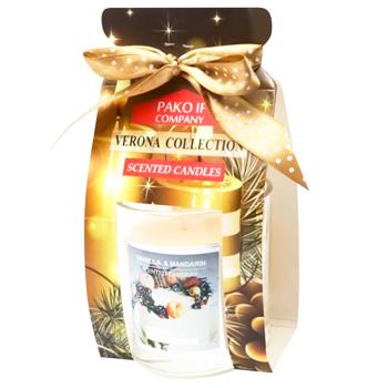Свеча PAKO-IF Verona Collection Ваниль-мандарин в стекле - купить, цены на Cупермаркет "Харьков" - фото 1