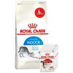 Набір корму Royal Canin Indoor 27 для домашніх котів cухий 2кг + вологий 4шт х 85г