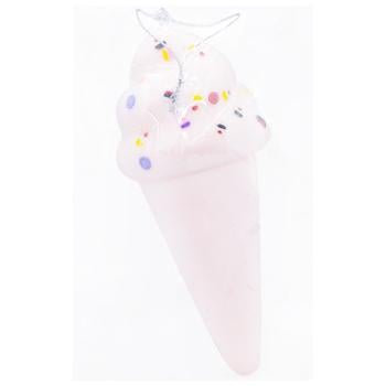 Pink Ice Cream Cone Christmas Tree Decoration 15cm