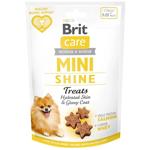 Ласощі для собак Brit Care Mini Shine Treats з лососем для підтримки зволоження шкіри та блискучої шерсті у собак малих порід 50г