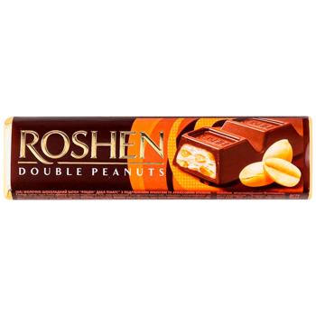 Батончик Roshen Double Peanuts з арахісовим кремом 39г