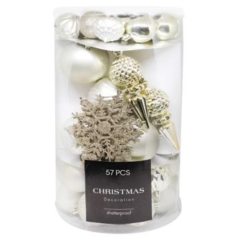 Koopman Set of Christmas Tree Decorations 57pcs Champagne - buy, prices for NOVUS - photo 1