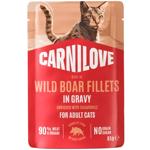 Вологий корм для котів Carnilove Adult Gravy 85 г - дикий кабан та ромашка