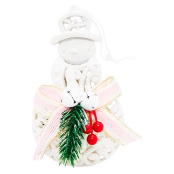 White Snowman Decoration 12cm 2417-187 - buy, prices for MegaMarket - photo 1