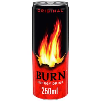 Напій енергетичний Burn Класичний безалкогольний сильногазований 250мл - купити, ціни на MasterZoo - фото 1