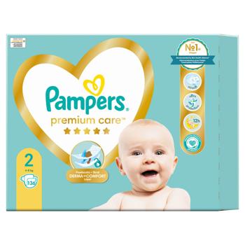 diapers pampers 136pcs