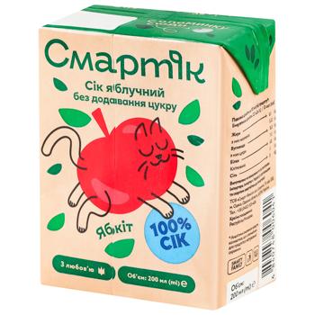 Сок Smartik яблочный 200мл - купить, цены на КОСМОС - фото 1