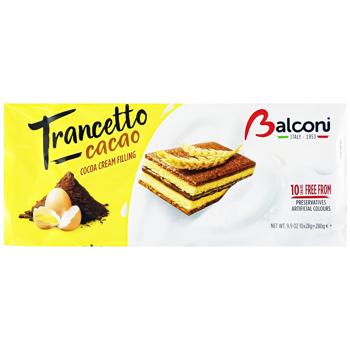 Бисквиты Balconi Trancetto с крем-какао 10шт*28г - купить, цены на Biotus - фото 1