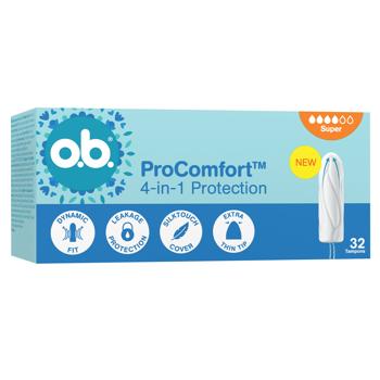 Тампоны O.B.® ProComfort Super 32шт - купить, цены на ULTRAMARKET - фото 1