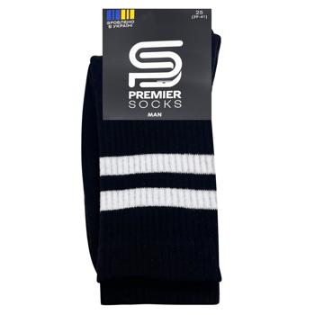 Носки мужские Premier Socks махровая стопа с высокой резинкой с полосками р.25 - купить, цены на NOVUS - фото 1
