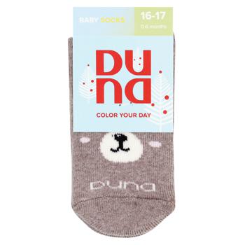 Duna Children's Socks s.08-10 Dark Beige