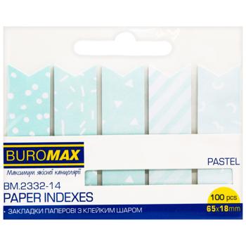 Buromax Pastel бумажные голубые 65x18мм 100 листов