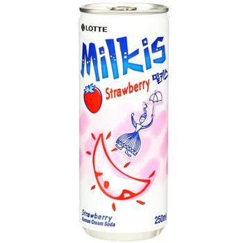 Lotte Milkis Strawberry Korean Cream Soda 250ml - buy, prices for Auchan - photo 1