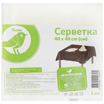 Серветка столова Auchan мікрофібра 40*40см