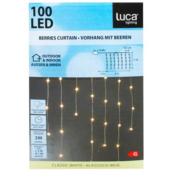 Luca Lighting Curtain Garland 100 LED 3x1m White Light - buy, prices for - photo 3