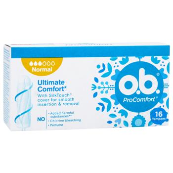 O.B.® Pro Comfort Normal Tampons 16pcs - buy, prices for COSMOS - photo 2