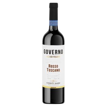 Conti Sani Governo Toscano Red Dry Wine 13.5% 0.75l - buy, prices for NOVUS - photo 1