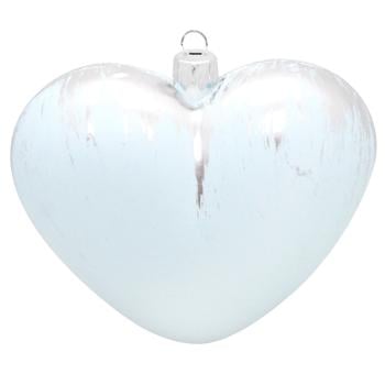 Silver-Blue Potal Volume Heart Decoration 100mm - buy, prices for - photo 4